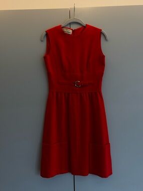 Larry Aldrich Coral A-line dress